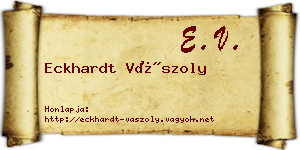 Eckhardt Vászoly névjegykártya